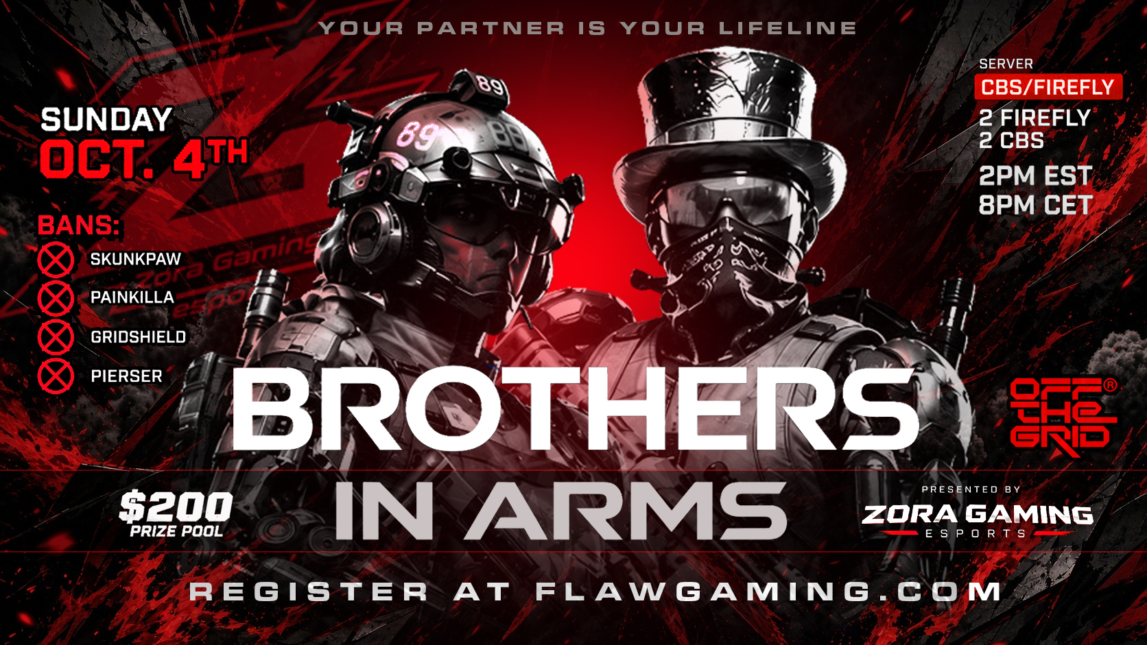 Brothers In Arms official tournament artwork
